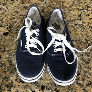 Navy low top vans